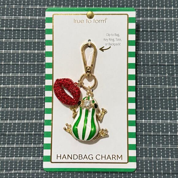 NEW | True to Form | Prince Charming Frog and Lips Bag Charm / Key Chain Charm - Picture 1 of 1